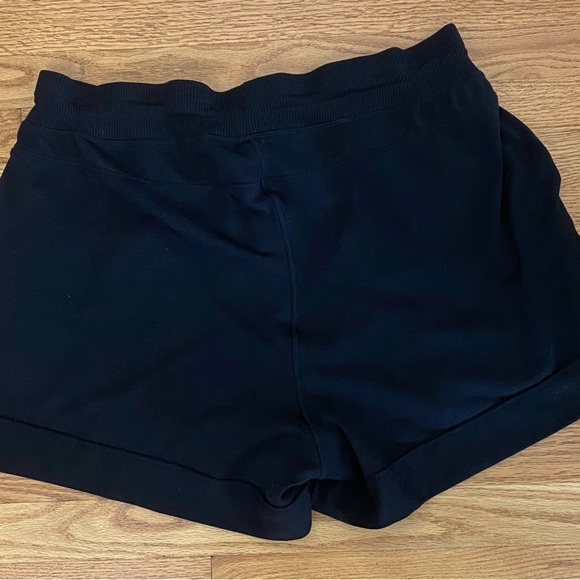 90 Degree by Reflex Shorts Women’s 2X Black Cuffed Drawstring Pockets Ribbed - Picture 6 of 8